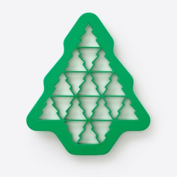 Lékué uitsteekvorm uit kunststof voor 19 kerstbomen groen 23.5x27x1.5cm