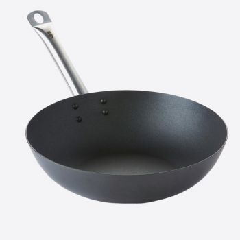Point-Virgule wok uit carbonstaal met Excalibur antikleeflaag ø 30cm