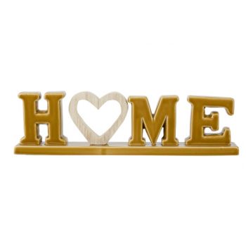 Cosy @ Home Letterdeco Home Wooden Heart Camel 30,3x