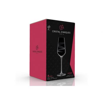 Cristal D'arques Intense Champagneglas Set 4
